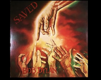 Bob Dylan Saved Vinyl LP (1980, FC 36553) Edición original estadounidense de Santa Maria