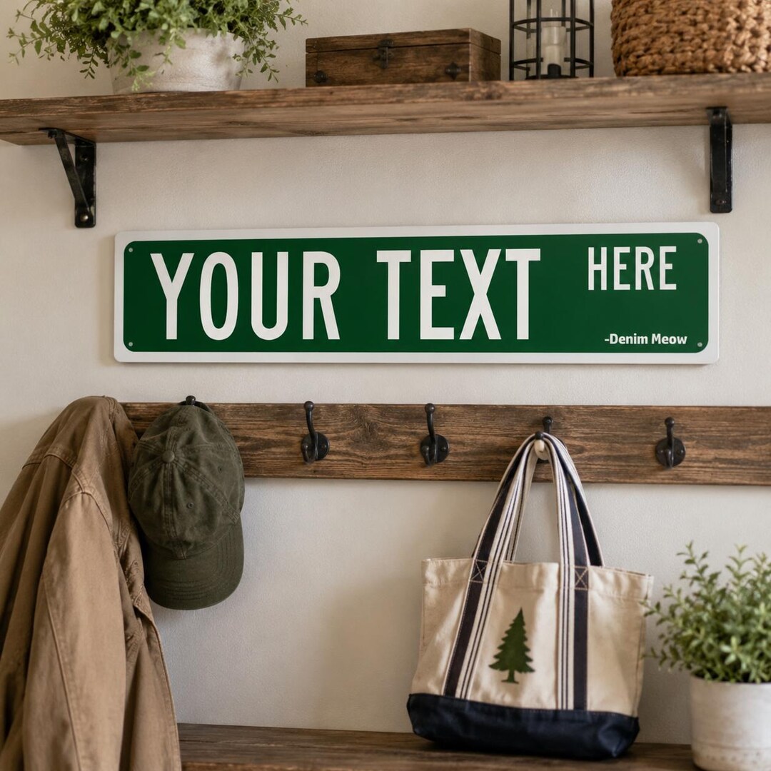 Custom Street Sign, Personalized Metal Sign, Custom Text Road Sign ...