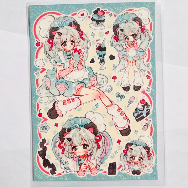 Mint Chocolate Girl Sticker Sheet (46/47)