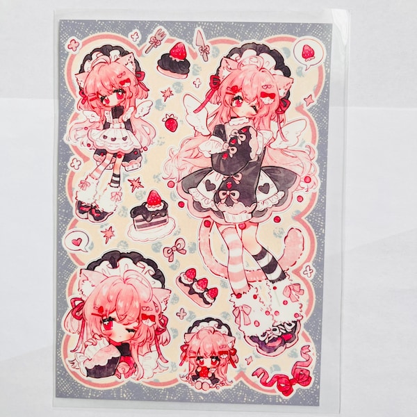 Queen of Hearts Girl Sticker Sheet (45)