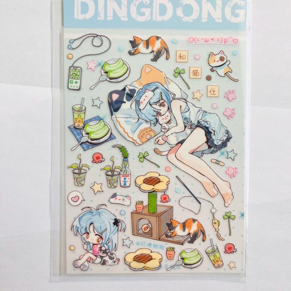 Kitty Tower Girl Sticker Sheet (31)