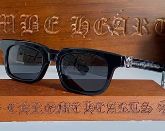Gothic Cross sunglasses with case Vintage Punk Optica Eyewear Gift for Him/Her