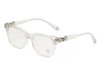 Gothic Cross Flower glasses frame Vintage Punk Optica Eyewear Gift for Him/Her