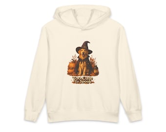 Personlig Halloween-huvtröja för barn | Välj din favoritdesign för hund eller katt | Söt häxa och vampyr-huvtröja | Höstpresent till pojkar och flickor