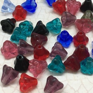 Vintage German Glass Flower Beads