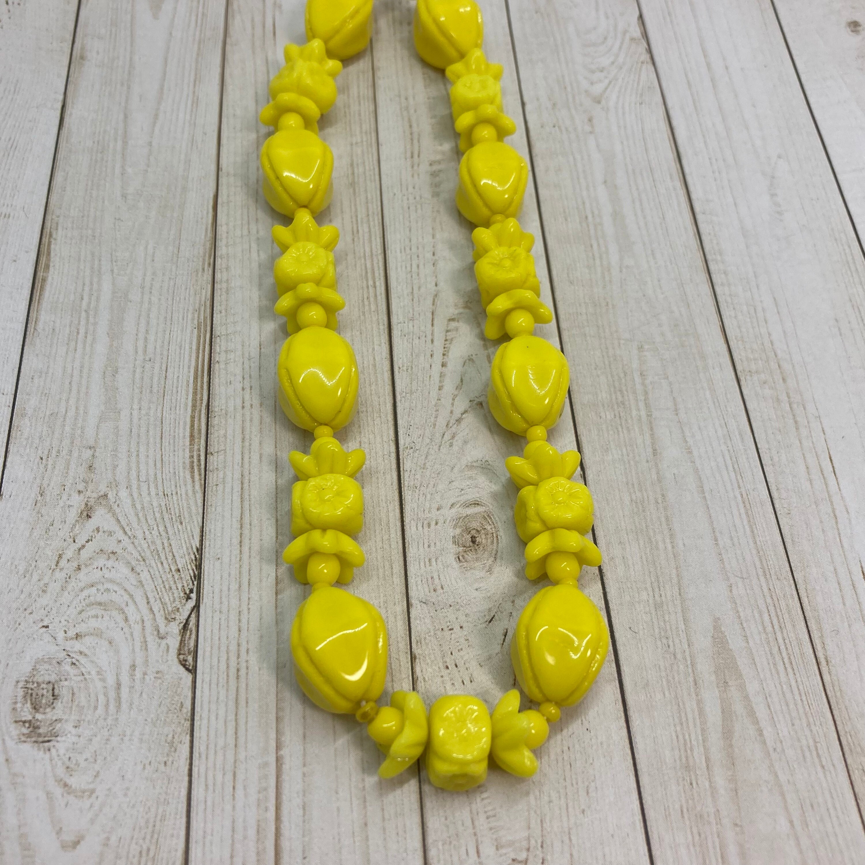 Jewelry Making & Beading Beads Vintage Czech Flowers Pods Opaque Yellow