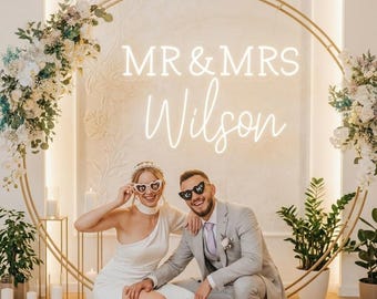 Wedding Wall Decor, Custom Wedding Neon Sign, Personalized Couples Name LED Sign, Name Neon Light for Reception