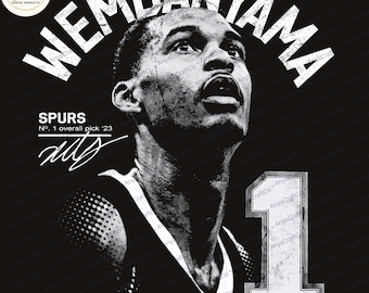 Wemby PNG | Vintage San Antonio Basketball Graphic (Digital Download)
