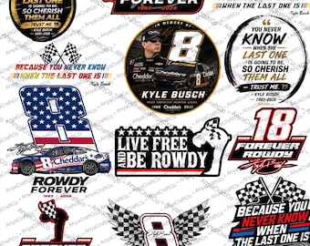 Kyle Busch Memorial PNG (perfect for stickers, magnet)