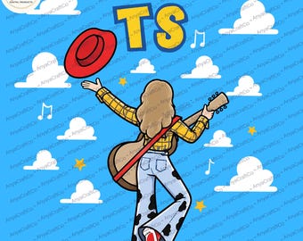 Tay Jes PNG, TS Cowgirl Digital Download, Western Guitar Girl Shirt Design, Jesie Inspired Swiftie Sublimation PNG