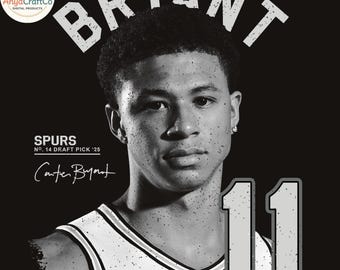 Carter Bryant PNG | Vintage San Antonio Basketball Graphic (Digital Download)