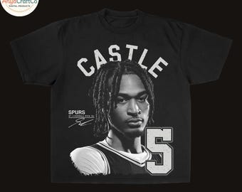 Stephon Castle PNG | Vintage San Antonio Basketball Graphic (Digital Download)
