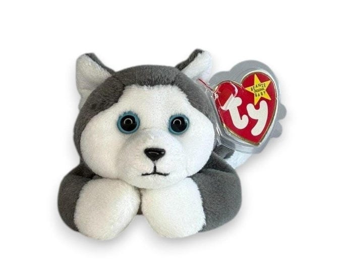 Nanook the Husky | Snowy Sled Pup | Mint Heart Tag TY Beanie Baby