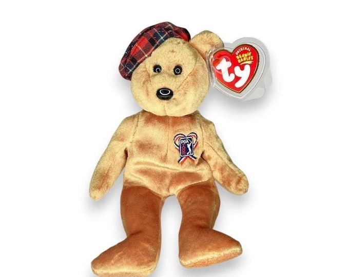 ChariTee the Bear | PGA Tour Golf Bear  | Mint Heart Tag TY Beanie Baby
