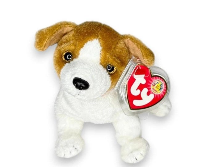 Kippy the Dog | Caramel-Coated Companion | Mint Heart Tag TY Beanie Baby