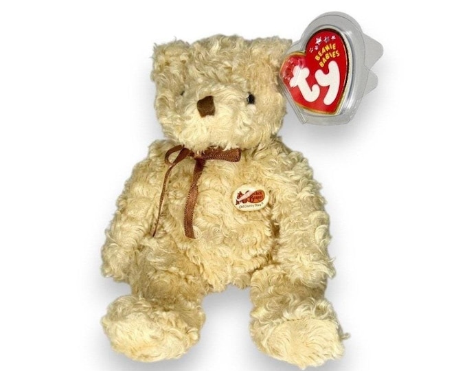Herschel the Bear | Country Store Charm | Mint Heart Tag TY Beanie Baby