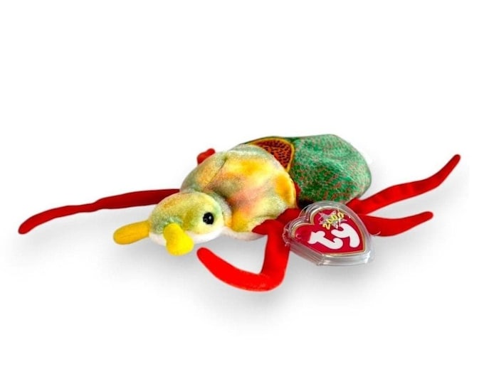 Scurry the Beetle | Colorful Garden Crawler | Mint Heart Tag TY Beanie Baby