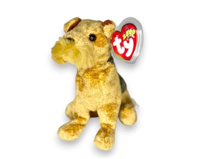 Whiskers the Dog | Fuzzy-Faced Friend  | Mint Heart Tag TY Beanie Baby