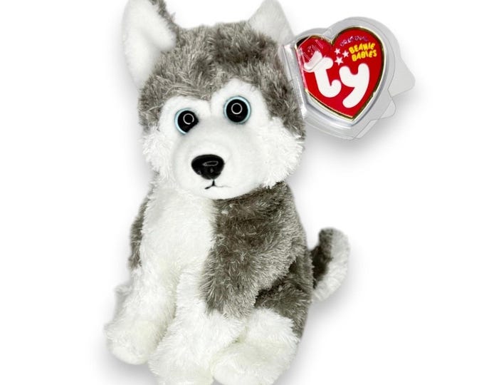 Sledder the Dog | Snowy Husky Friend | Mint Heart Tag TY Beanie Baby
