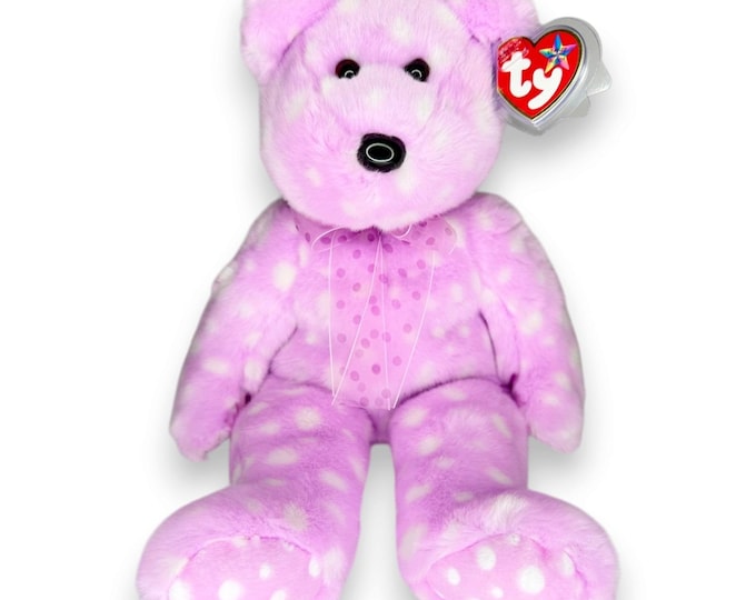 Bravo the Bear | Pretty Pink Sweetheart | Mint Heart Tag TY Beanie Buddy