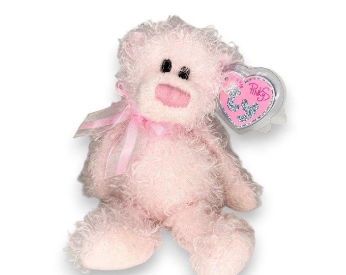 Delights the Pink Bear | Pretty in Pink Teddy  | TY Pinky Plush Beanie