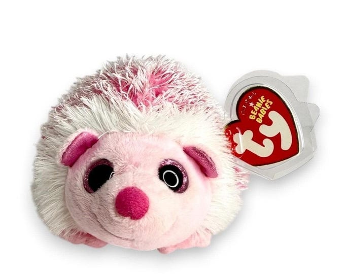 Mrs. Prickly the Hedgehog | Rosy Garden Sweetie | Mint Heart Tag TY Beanie Baby