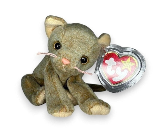 Scat the Cat | Golden-Eyed Kitty | Mint Heart Tag TY Beanie Baby