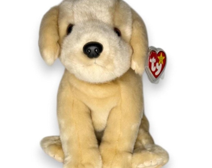 Fetch the Dog | Golden Puppy Companion | Mint Heart Tag TY Beanie Buddy