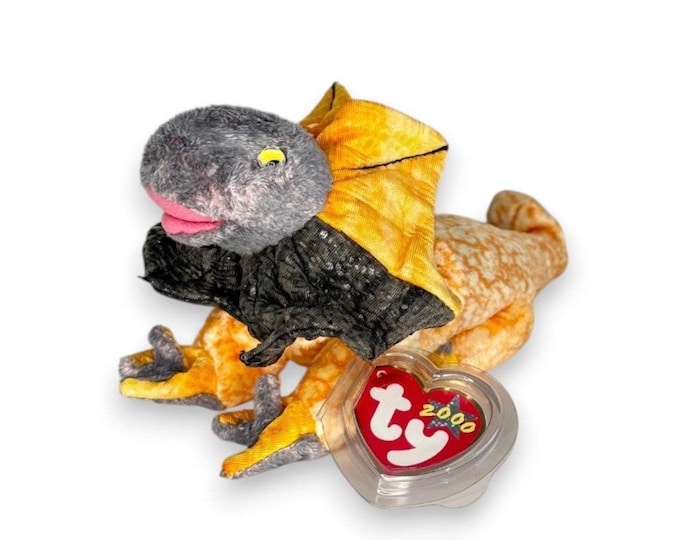 Slayer the Lizard | Fiery Frill | Mint Heart Tag TY Beanie Baby