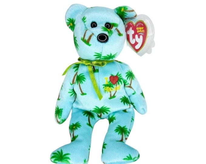 Hawaii the Bear | Island Paradise | Mint Heart Tag TY Beanie Baby