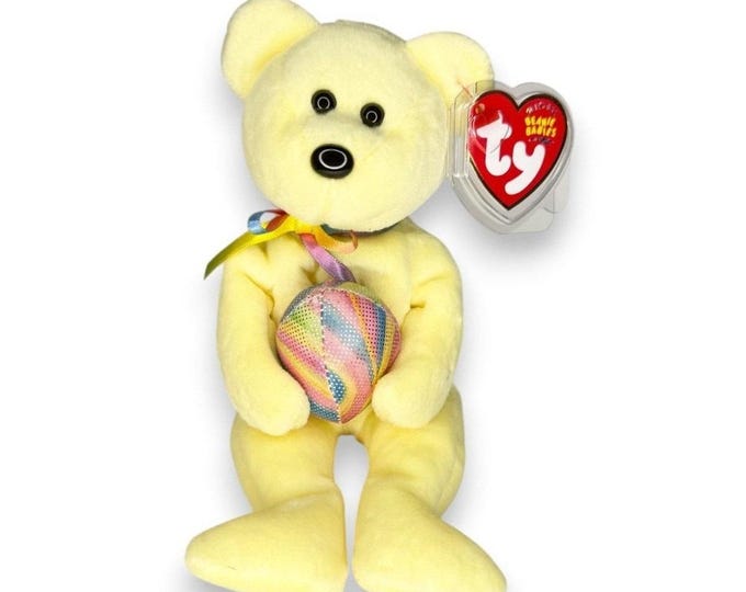 Eggbeart the Bear | Easter Egg Sweetheart | Mint Heart Tag TY Beanie Baby