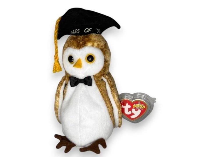 Wisest the Owl | Millennium Graduate | Mint Heart Tag TY Beanie Baby