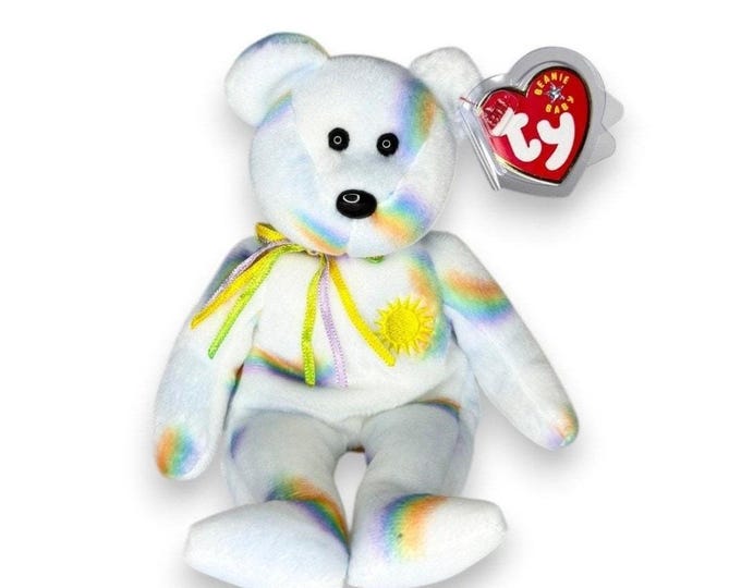 Cheery the Bear | Rainbow Sunshine Bear | Mint Heart Tag TY Beanie Baby