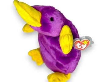Patti the Platypus | Purple River Friend | Mint Heart Tag TY Beanie Buddy