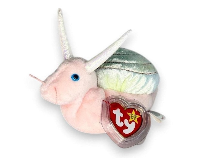 Swirly the Snail | Garden Spiral Friend | Mint Heart Tag TY Beanie Baby