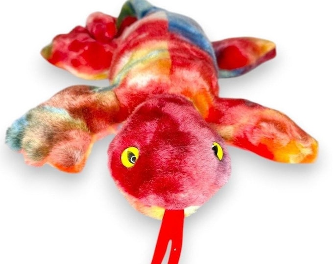 Lizzy the Lizard | Tie-Dye Reptile Rascal | Mint Heart Tag TY Beanie Buddy