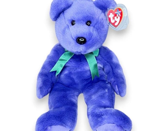 Employee Bear | Professional Office Pal | Mint Heart Tag TY Beanie Buddy