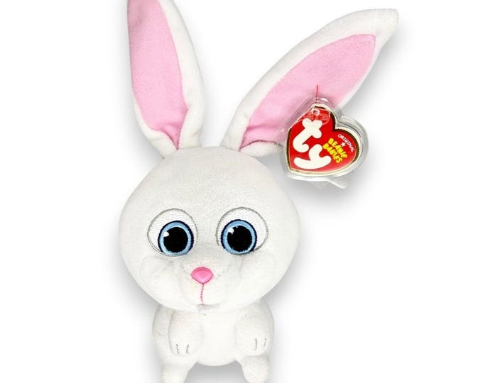 Snowball the Rabbit | Snowy Bunny Sweetheart | Mint Heart Tag TY Beanie Baby