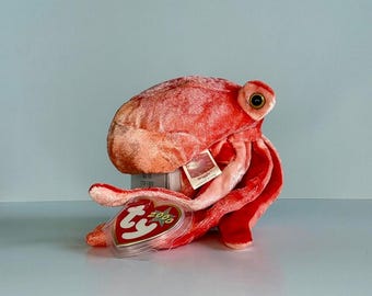Wackelig der Tintenfisch TY Beanie Baby | Minze Herz & Tush Anhänger