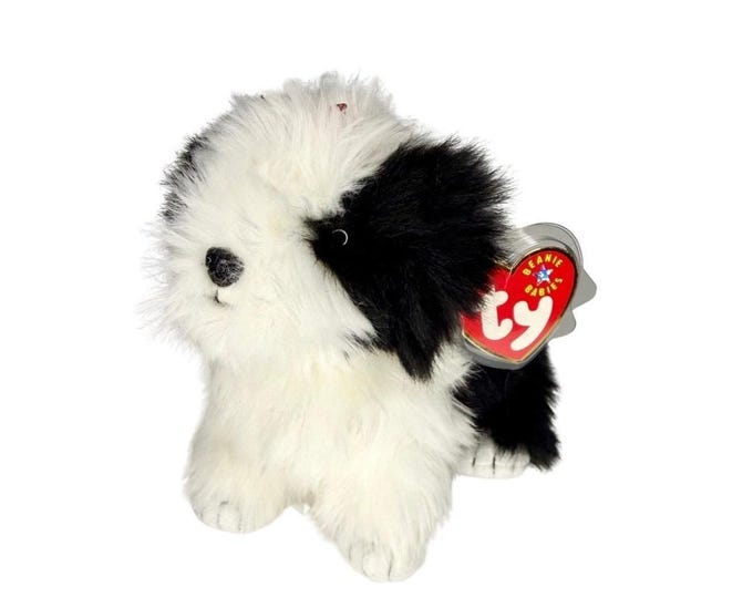Poofie the Dog | Shaggy Little Sweetheart | Mint Heart Tag TY Beanie Baby