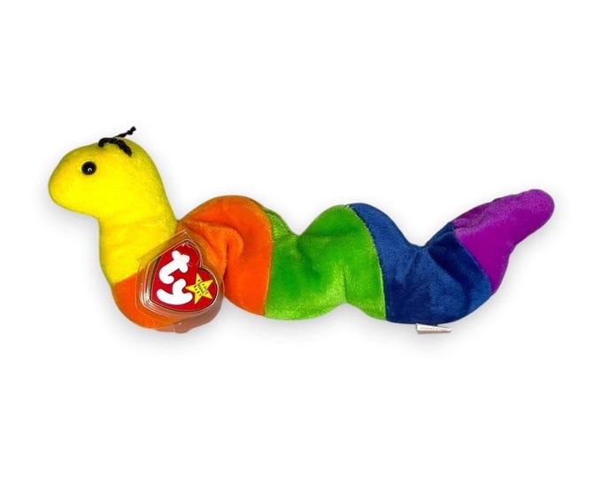 Inch the Worm | Rainbow Wiggles | Mint Heart Tag TY Beanie Baby
