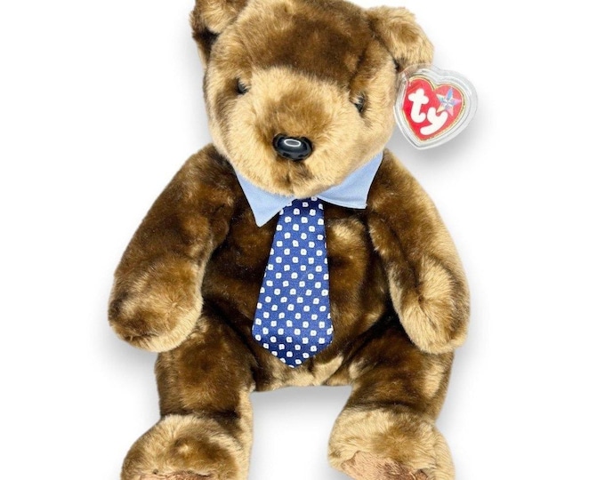 Hero the Bear | Father's Day Favorite | Mint Heart Tag TY Beanie Buddy