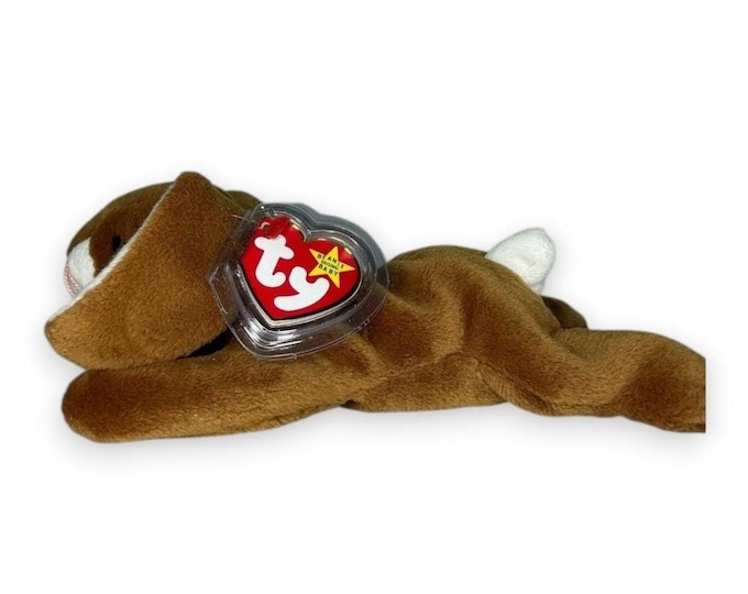 Ears the Rabbit  | Caramel Cuddle Bunny  | Mint Heart Tag TY Beanie Baby