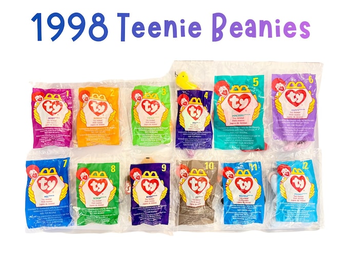 1998 McDonald's Teenie Bean Babies | Sealed & New Condition | Sold Individually TY Beanie