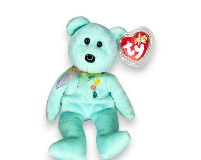 Ariel the Bear | Hopeful Charity Bear | Mint Heart Tag TY Beanie Baby
