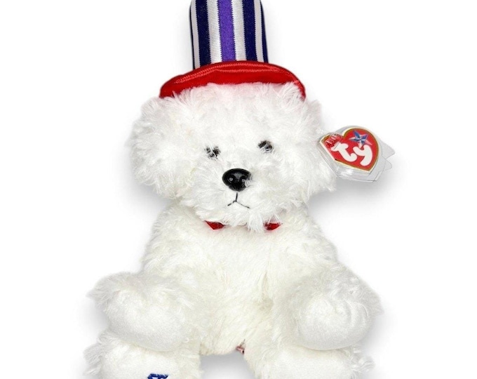 First Dog | Patriotic Presidential Pup | Mint Heart Tag TY Beanie Buddy