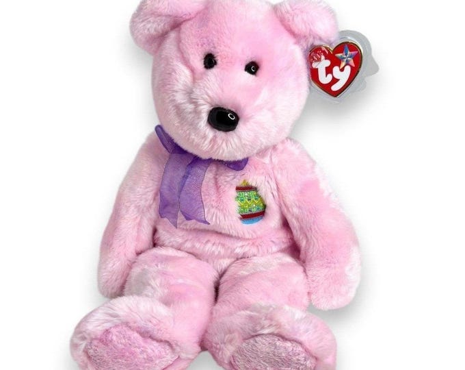 Eggs the Bear | Easter Egg Sweetheart | Mint Heart Tag TY Beanie Buddy