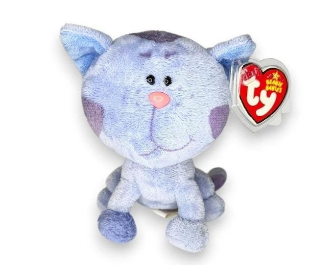 Periwinkle Blue's Clues | Curious Kitten | Mint Heart Tag TY Beanie Baby