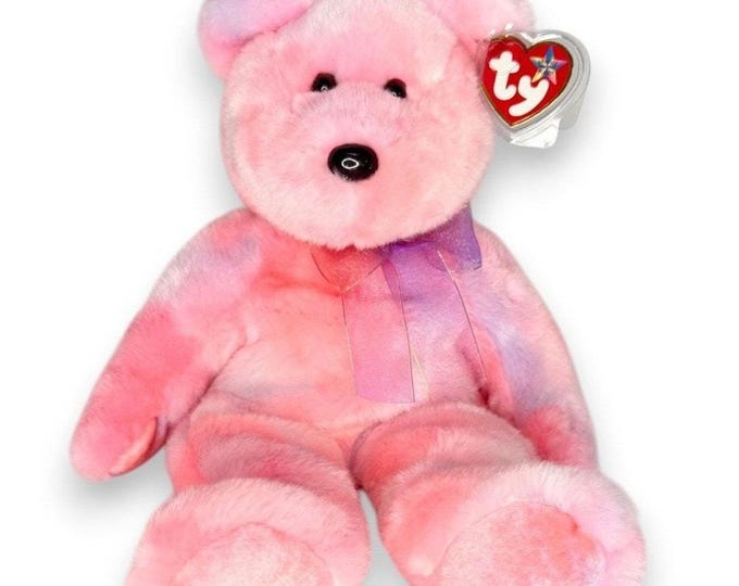 Clubby V the Bear | Pastel Anniversary Dream | Mint Heart Tag TY Beanie Baby