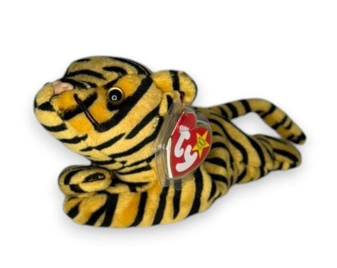 Stripes the Tiger | Jungle Stripe Star | Mint Heart Tag TY Beanie Baby